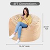 SIMFLAG 4Ft Bean Bag Chair, Memory Foam Filling Bean Bag