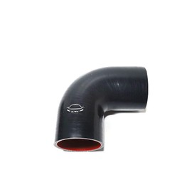 LTI Universal 4-Ply Reinforced High Performance Inner Diameter 3" 90 Degree Elbow Silicone Hose Coupler 76mm (3" BLACK)