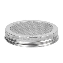 2 Pack 316 Stainless Steel One-Piece Sprouting Lids for Regular Mouth Mason Jar Ball Kerr - Strainer lids - Rust-Proof, BPA-free (2 Count (For Regular Mouth Jars 2 3⁄4" Outer Ǿ))