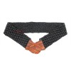 IndoMode Black Color Handcrafted Coconut Shell Elongated Beads Elastic BALI