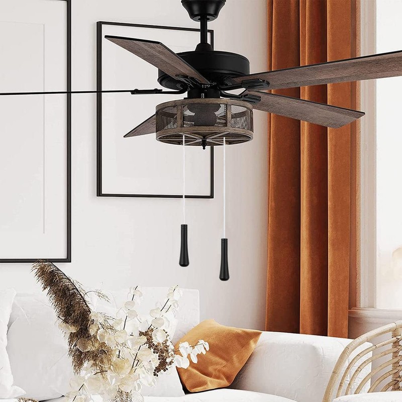 UYUYong 2Pcs Bathroom Light Pull Cord Black 5.8cm Pull Cord