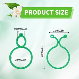 Yungeln Pack of 200 Plant Clips, Tomato Clips, Plastic Tomato Clips for Climbing Plants