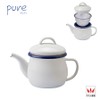 Enameled Pure Enameled Teapot (with Strainer), White, Size (W x