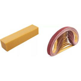 toolsmart Pipe Tube Polisher 20 PCS Grit 120 sanding belt & Rubber Cleaning Eraser Stick