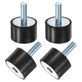 M METERXITY 4-Pack Rubber Mounts D30mmxH20mm Male/Female Vibration Isolators Cylindrical Shock Absorber W M8 x 23mm Studs for Air Compressor/Car/Pump/Boat/Garage Motor/Bobbins Rubber Isolators