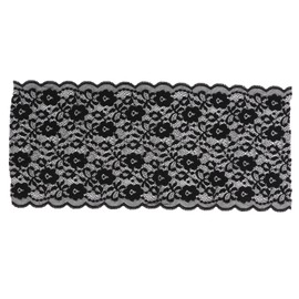 Lace Fabric 7.87in Wide 10 Yard Long Exquisite Wide Application Lace Ribbon for Weddings PartiesBlack