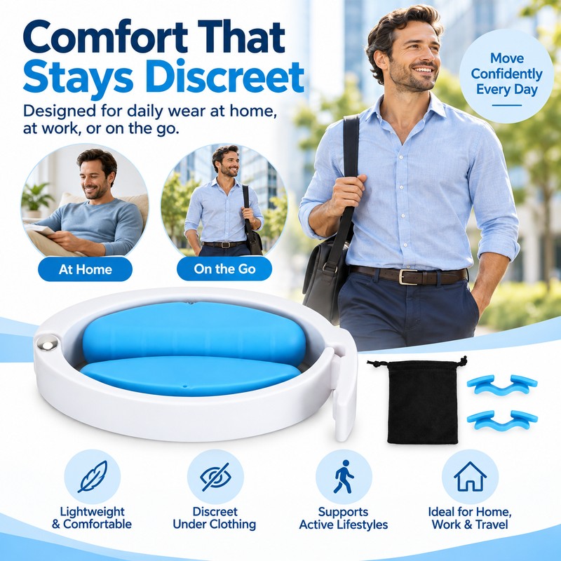 Male Incontinence Clamp for Urine Leakage Management – Adjustable Cushioned