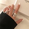 Chunky Gold Finger Rings for Women Adjustable Silver Statement Joint