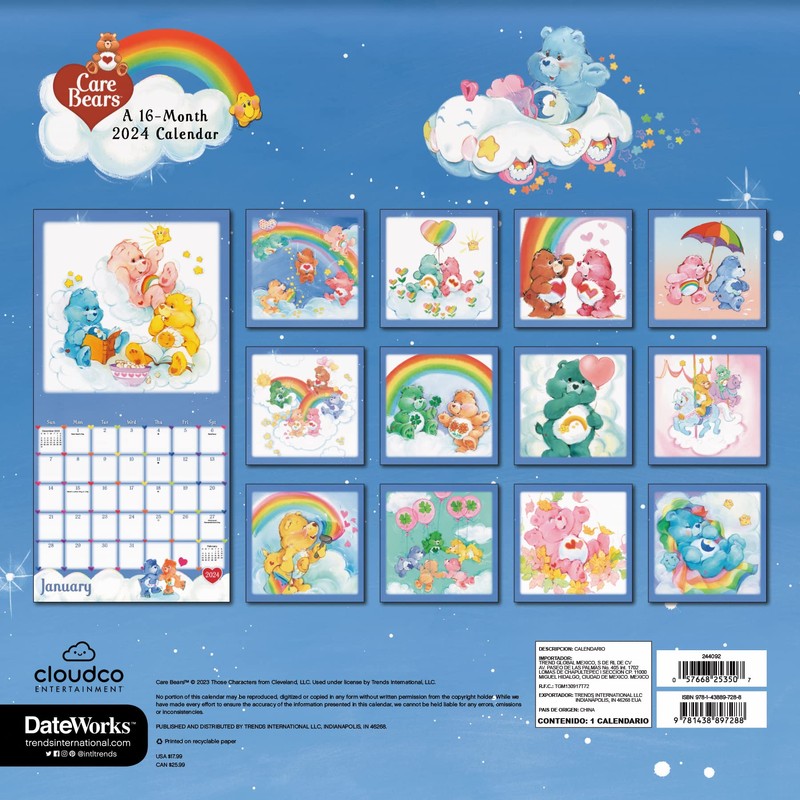 2024 Care Bears Wall Calendar