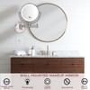 RECKODOR Premium 8" Brass Lighted Wall Mount Makeup Mirror with