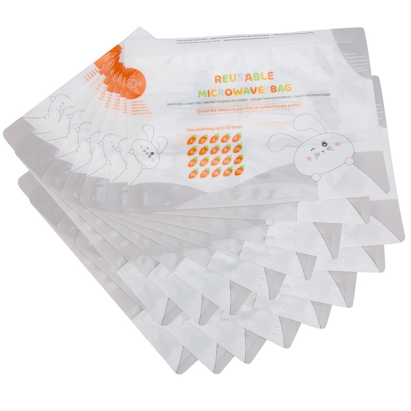 16pcs Bimirth Baby Bottle Cleaning Bag Breast Pump Teether Microwave