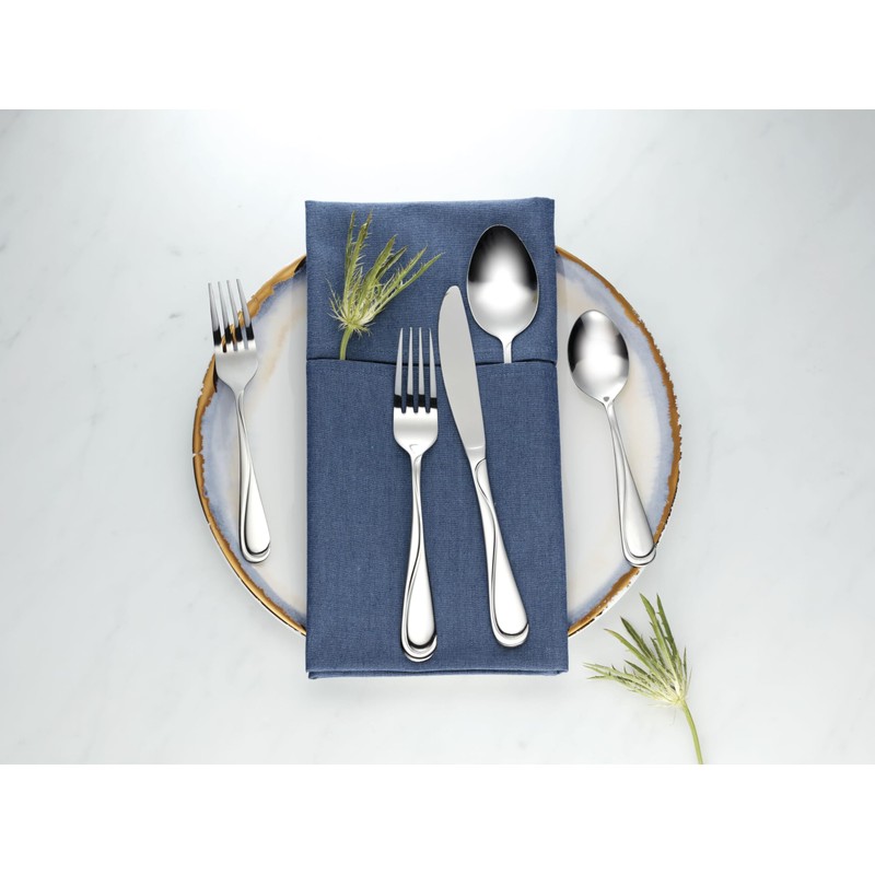 Hampton Forge Swirl 58-Piece Flatware Set,
