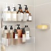 Orimade Shower Caddy 3-Pack, No-Drill Adhesive Shelves for Bathroom, Rustproof