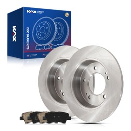 KAX Rear Brake Kit, Carbon Fiber Ceramic Brake Pads and Rotors | Fits Hyundai Elantra 2013-2016, Kia Soul 2014-2016, Kia Forte 2017-2018, Hyundai Elantra Coupe 2013-2014, Kia Forte5 2017-2018