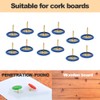 Yosawo Pack of 150 Colourful Thumbtacks Round Pins Thumbtacks for