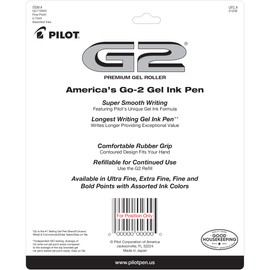 Pilot G2 Premium Gel Pens, Gel Roller Pens, Fine Point 0.7 mm Assorted Colors 10