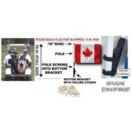 SSP Flags Canada Golf Cart Flag EZ On & Off Bracket
