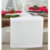 SARO LIFESTYLE Recotting Collection Whip Stitched Table Runner, 16"x108", Red