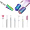 10pcs Nail Drill Bits Set, FORTMATE Tungsten Carbide Diamond Nail