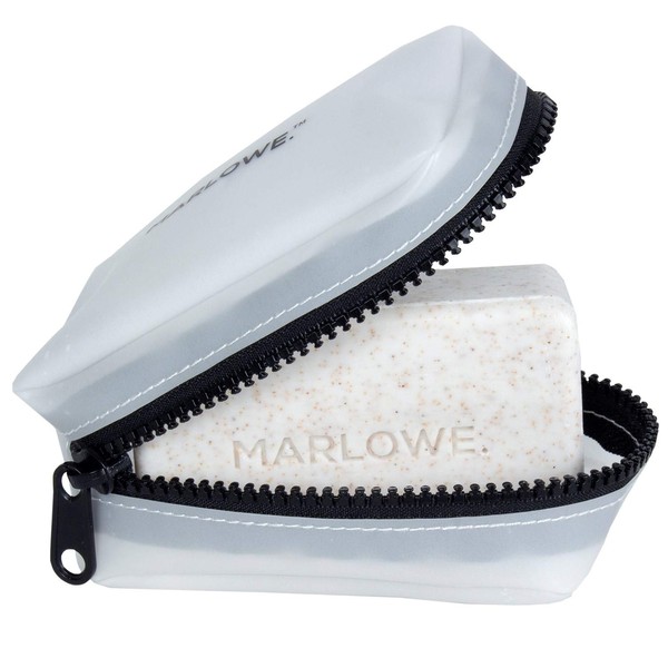 Marlowe. PVC Travel Soap Holder | Portable Bar Soap Case | Zipper Container, White