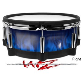 Skin Wrap Compatible with Roland PD-140DS Drum Fire Blue (Drum NOT Included)