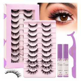 10 Para Kit Extensiones De Pestañas Postizas Magnéticas 3d