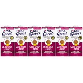 Little Remedies Saline Spray and Drops | Safe for Newborns | 1 Fl Oz (Pack of 6)