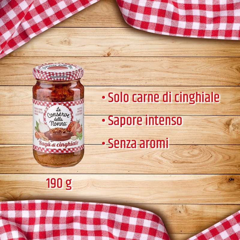 Le Conserve della Nonna Ragù di Cinghiale 190g
