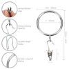 Curtain Rings and Hooks Clip,25mm Inside Diameter,Complete Set with Curtain