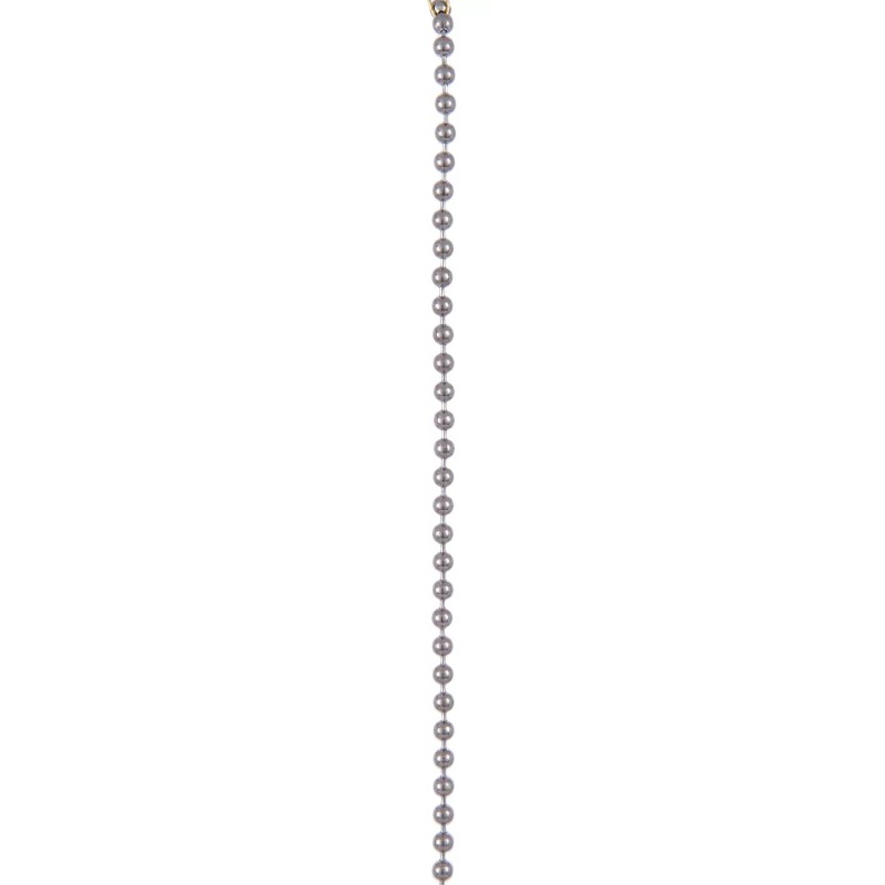 NEW: #6 NICKEL PLATED BRASS BEADED PULL CHAIN SOLD BY