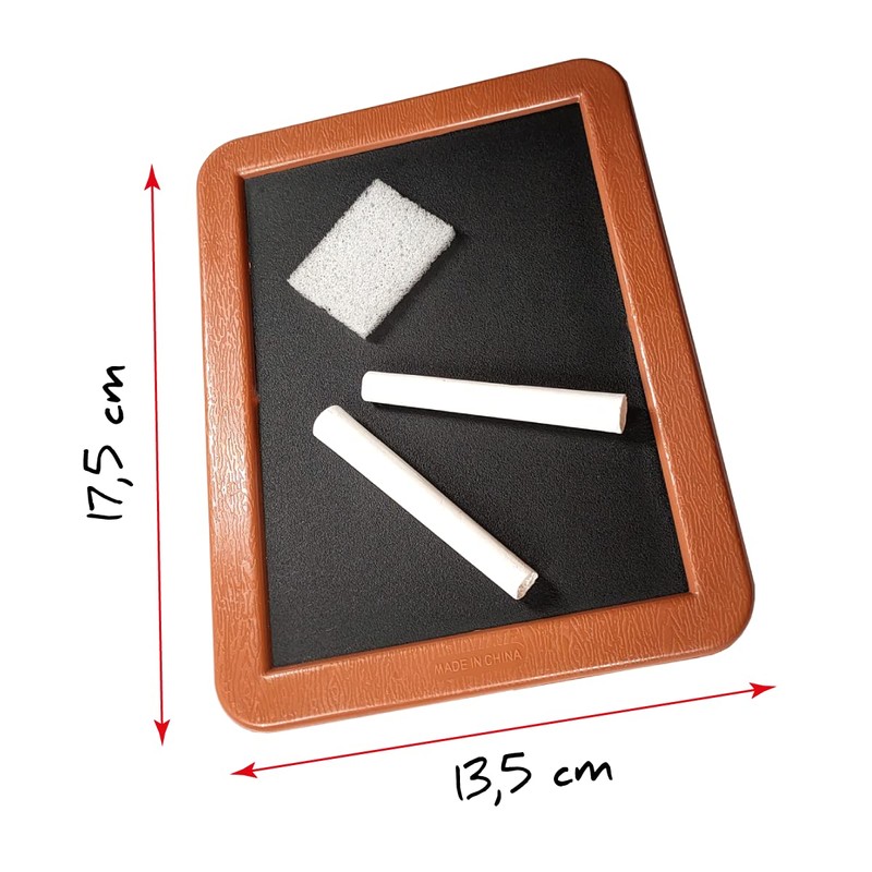 Kit Mini Blackboard Chalkboard 17.5 x 13.5 cm with 1