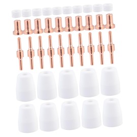 Housoutil 40pcs Plasma Cutting Accessories Includes Long Electrodes Nozzles and Durable and Easy to Install for Optimal Cutting Performance