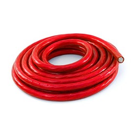 KnuKonceptz Bassik 4 Gauge Red Power/Ground Wire Cable - 20 Feet