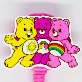 Unbranded Care Bear Badge Reel ID Holder Cheer Funshine Best Friend Classic Cartoon