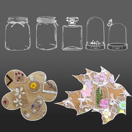 Kaluofan Dried Flower Bookmarks Kit, 20Pcs Large Size DIY Bookmarks, Handmade Dried Flower Bookmarks,Flower Bookmarks Maker, Handmade DIY Transparent Beautiful Flower Page