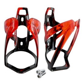 Runseaway 2PCS Bike Water Bottle Holder, Lightweight Bicycle Water Bottle Cage, Universal Bike Cup Holder for Bicycle, Cycling, Road/Mountain Bikes, Black Red