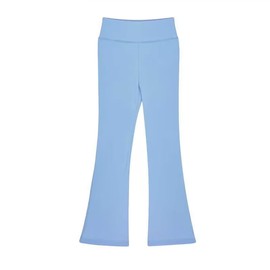 BIG ELEPHANT Girls Flare Leggings Kids Bell Bottoms High Waisted Bootcut Yoga Dance Flared Pants Blue