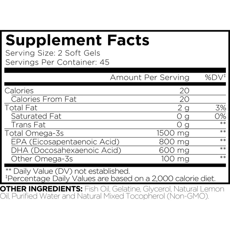 Omega 3 Fish Oil Sin Sabor Codeage 90 Cápsulas