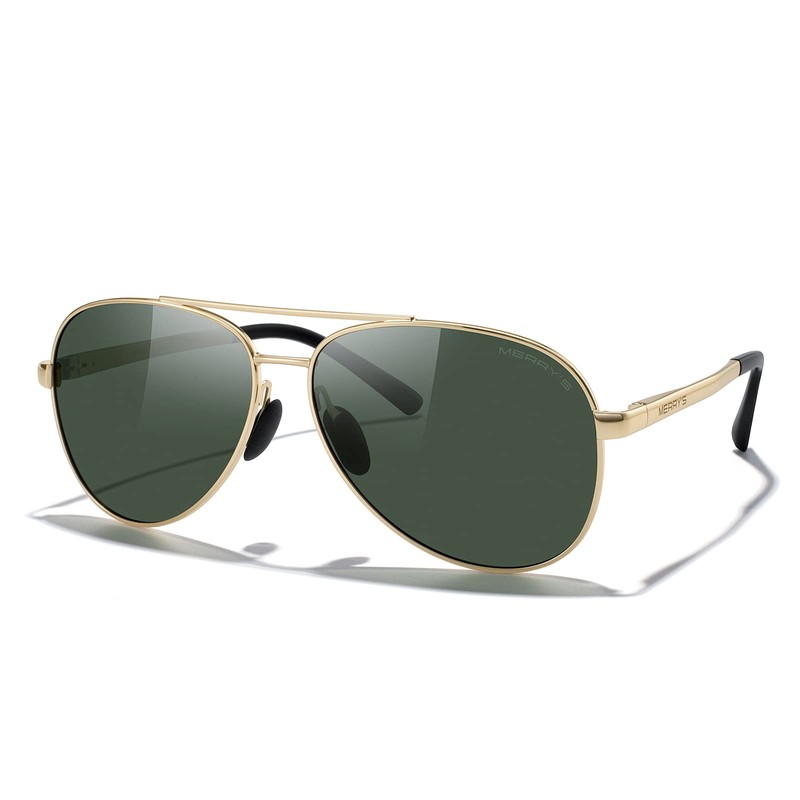 MERRY'S Aviator Sunglasses for Men Women - Polarized Driving Sun