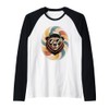 Retro Swirl Bear Sunglasses Bears Raglan Baseball Tee