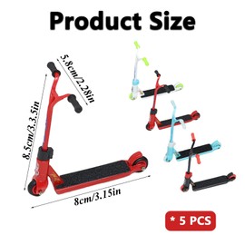 JBLJDWD 5 Pcs Finger Skateboards, Mini Skateboard, Small and Portable Finger Scooter Educational Toys Mini Skateboards for Kids Finger for Boys Girls Adults Favors Gifts
