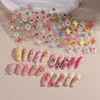 4 Blätter farbenfrohe 3D Blumen-Nagel-Sticker, selbstklebend, Nagelkunst-Design-Zubehör, hohe Qualität