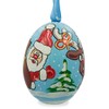 Santa and Reindeer Wooden Christmas Ornament