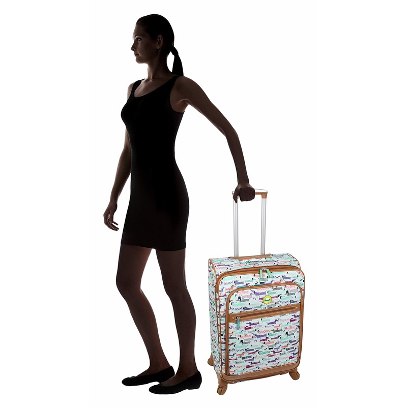 Lily Bloom Luggage 24" Expandable Design Pattern Suitcase With Spinner