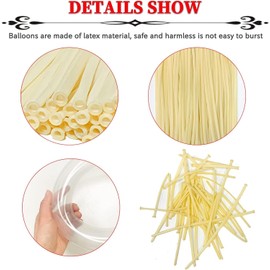 Lumjoy 100Pcs 260 Clear Long Balloons Thickening Skinny Latex Twisting Animals Modeling Magic Balloons for Weddings Birthdays Clowns Christmas Party Garland Decorations