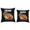 Rock Hyrax Lover Awawa Funny Groundhog Throw Pillow