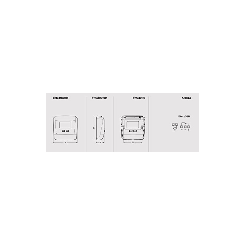 Klima LCD Wall Thermostat 230 V