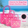 TRIITECH - Dijes de flores para bolsa Bogg, accesorios compatibles