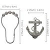ZILucky Set of 12 Anchor Shower Curtain Hooks Decorative Home