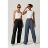 QINSEN Wide Leg Palazzo Pants for Women High Waist Zip